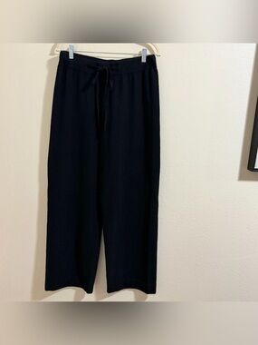 SFERRA Intimita Cashmere Pants Black Lounge Wide Leg Knit Medium M Luxury Cozy
